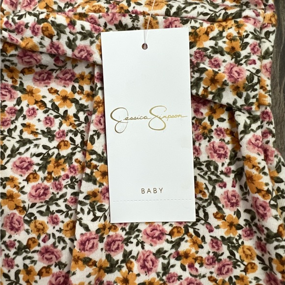 NWT Jessica Simpson Baby Girls Floral Coverall and Headband Set Size 24 Months - Picture 6 of 9